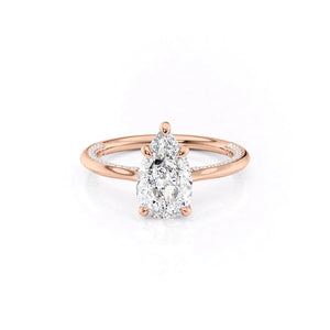 The Claire Set With A 5 Carat Pear Moissanite