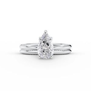The Claire Set With A 1.5 Carat Pear Lab Diamond