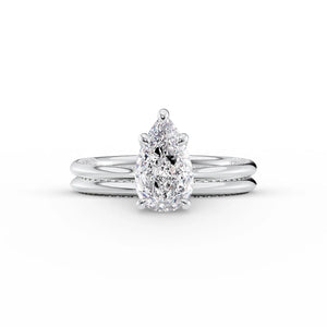 The Claire Set With A 2 Carat Pear Lab Diamond