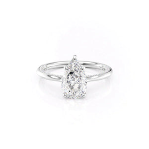 The Claire Set With A 1.5 Carat Pear Lab Diamond