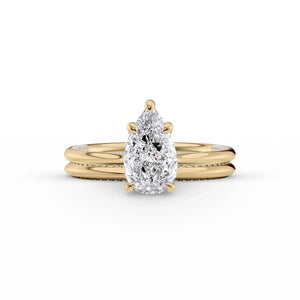 The Claire Set With A 1 Carat Pear Moissanite