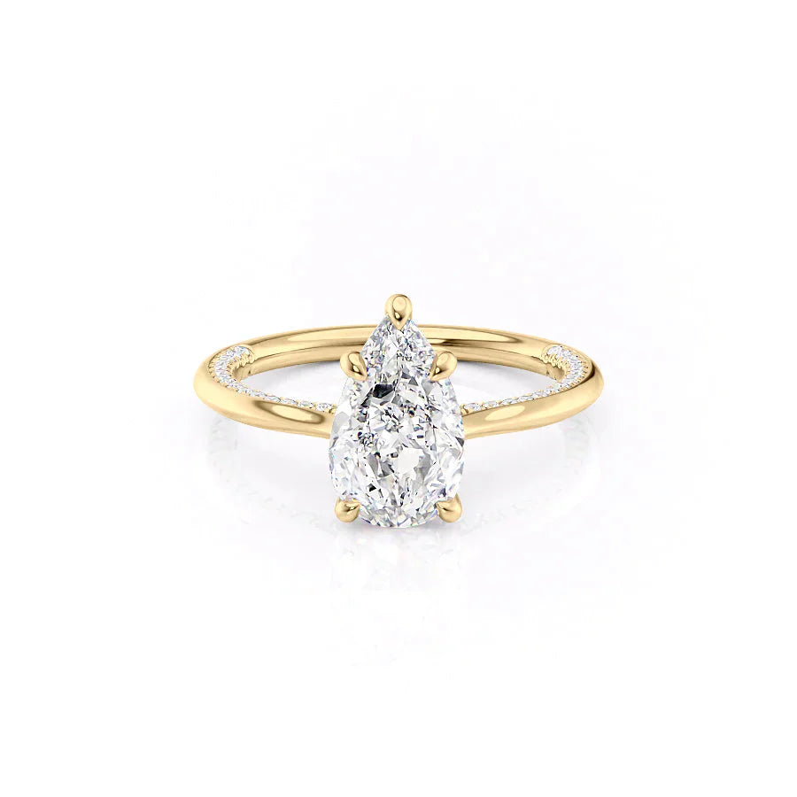 The Claire Set With A 4.5 Carat Pear Moissanite