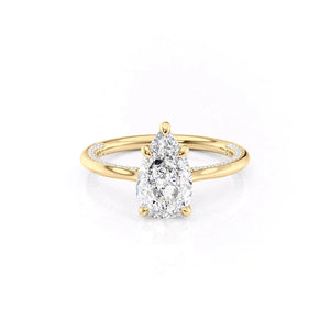 The Claire Set With A 2 Carat Pear Moissanite