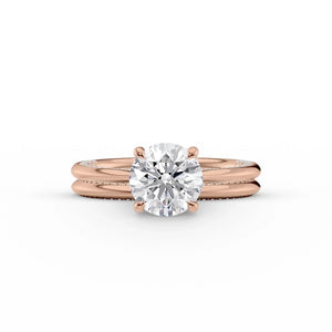 The Claire Set With A 4.5 Carat Round Moissanite
