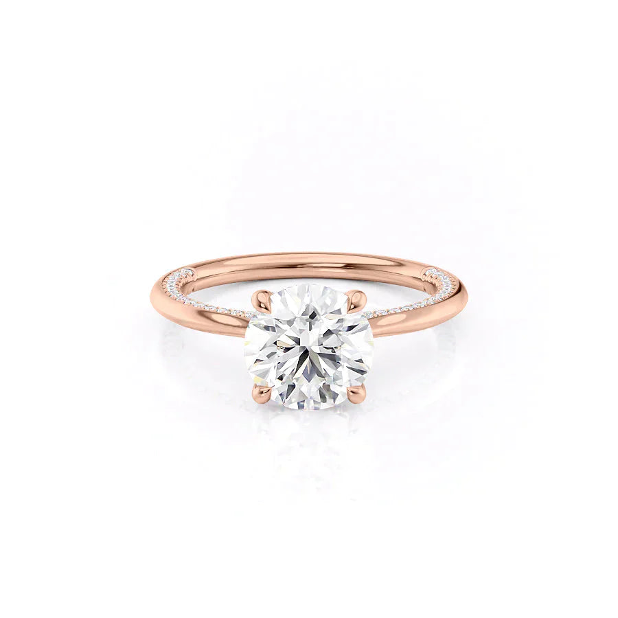 The Claire Set With A 4.5 Carat Round Moissanite