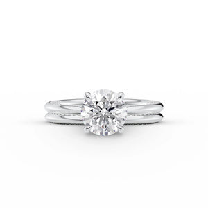 The Claire Set With A 2.5 Carat Round Lab Diamond