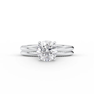 The Claire Set With A 1 Carat Round Lab Diamond