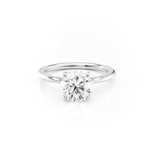 The Claire Set With A 5 Carat Round Moissanite