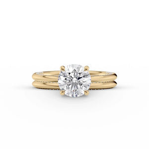 The Claire Set With A 4 Carat Round Moissanite