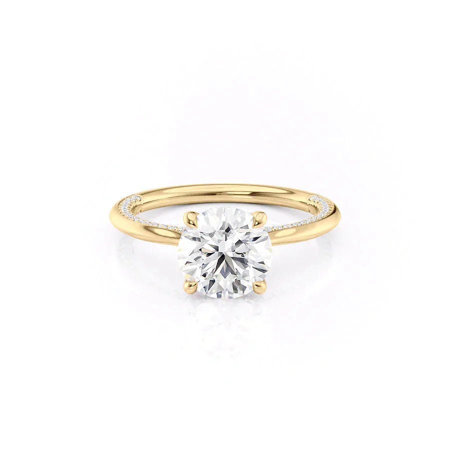 The Claire Set With A 3 Carat Round Lab Diamond