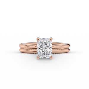 The Claire Set With A 1 Carat Radiant Lab Diamond