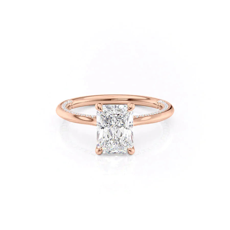 The Claire Set With A 3 Carat Radiant Moissanite