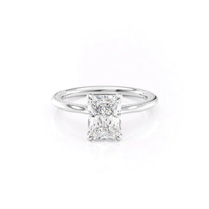 The Claire Set With A 2.5 Carat Radiant Lab Diamond