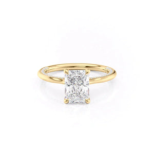 The Claire Set With A 3 Carat Radiant Lab Diamond