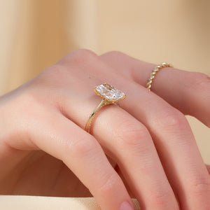The Claire Set With A 3 Carat Radiant Lab Diamond
