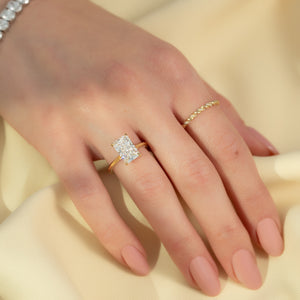 The Claire Set With A 3 Carat Radiant Lab Diamond