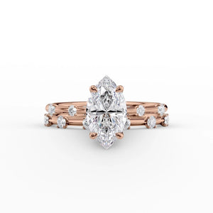 The Serena Set With A 1.5 Carat Marquise Moissanite