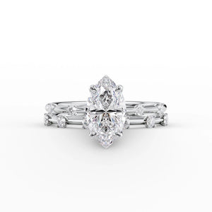 The Serena Set With A 2 Carat Marquise Moissanite