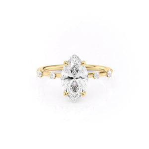 The Serena Set With A 4 Carat Marquise Moissanite