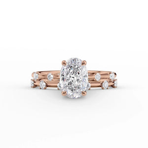 The Serena Set With A 2.5 Carat Oval Lab Diamond