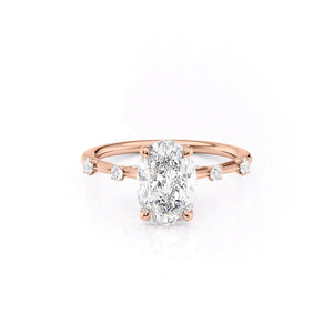 The Serena Set With A 1 Carat Oval Moissanite