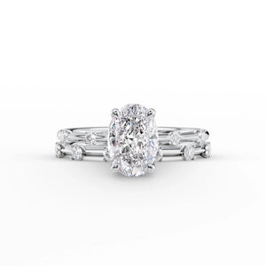 The Serena Set With A 1 Carat Oval Moissanite