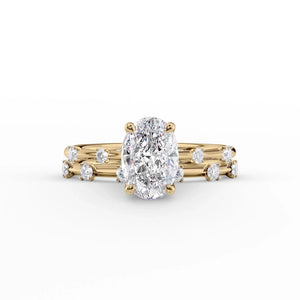 The Serena Set With A 2 Carat Oval Lab Diamond