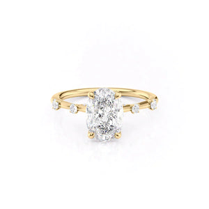 The Serena Set With A 3 Carat Oval Lab Diamond