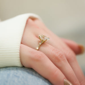 The Serena Set With A 1.5 Carat Oval Lab Diamond