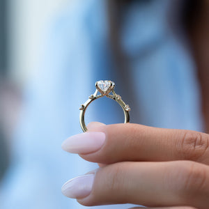 The Serena Set With A 1.5 Carat Oval Lab Diamond