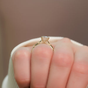 The Serena Set With A 1.5 Carat Oval Lab Diamond