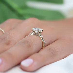 The Serena Set With A 1.5 Carat Oval Lab Diamond