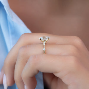The Serena Set With A 1.5 Carat Oval Lab Diamond