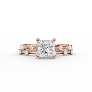 The Serena Set With A 1.5 Carat Princess Moissanite