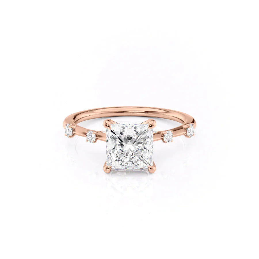 The Serena Set With A 2.5 Carat Princess Moissanite