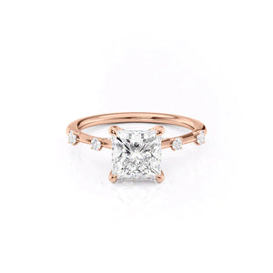 The Serena Set With A 1.5 Carat Princess Moissanite