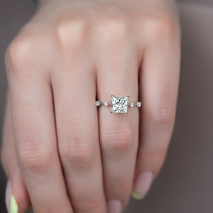 The Serena Set With A 1.5 Carat Princess Lab Diamond