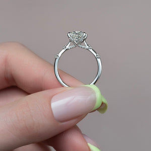 The Serena Set With A 1.5 Carat Princess Lab Diamond