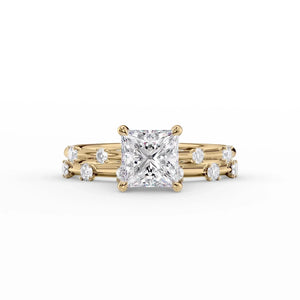 The Serena Set With A 5 Carat Princess Moissanite
