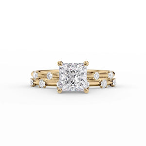 The Serena Set With A 4.5 Carat Princess Moissanite