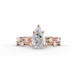 The Serena Set With A Pear Moissanite