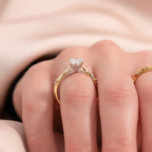 The Serena Set With A 5 Carat Pear Moissanite