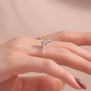 The Serena Set With A 5 Carat Pear Moissanite