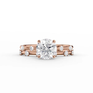 The Serena Set With A 2 Carat Round Moissanite