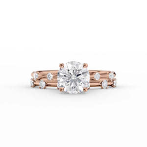 The Serena Set With A 2 Carat Round Moissanite