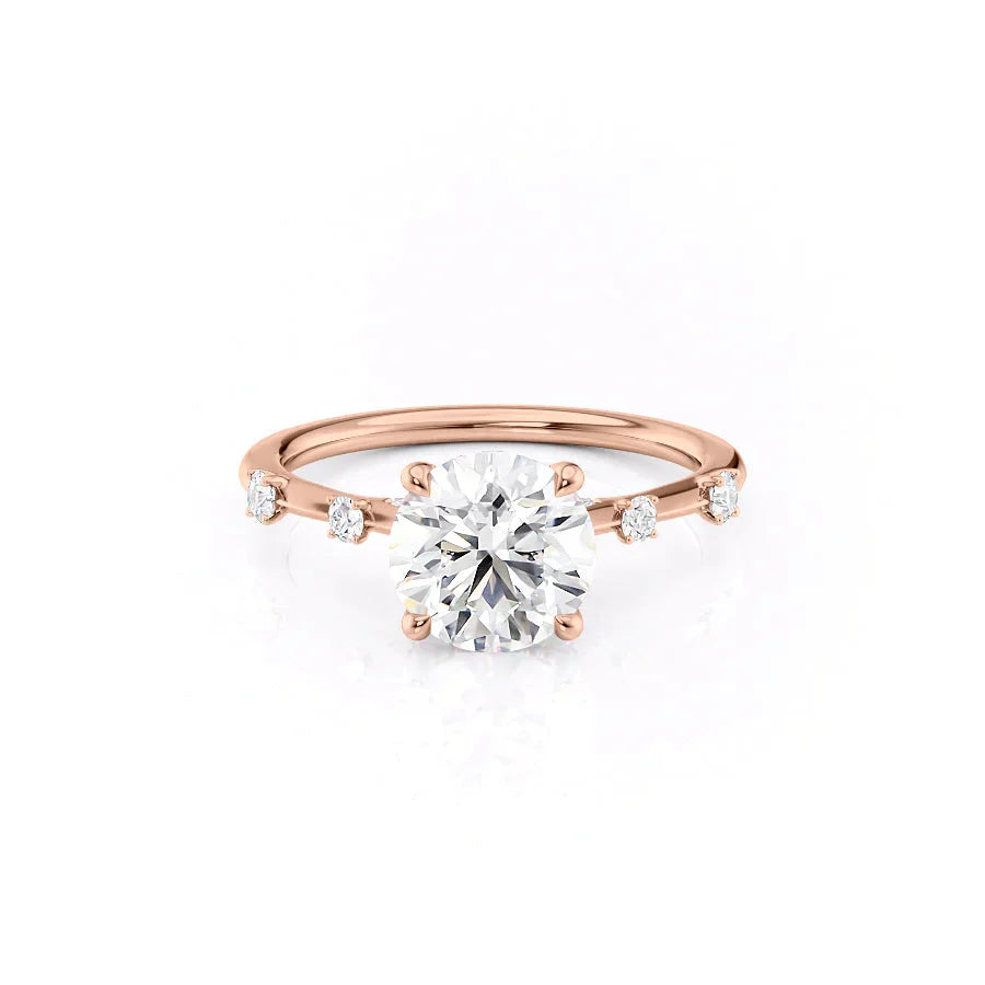 The Serena Set With A 1 Carat Round Lab Diamond