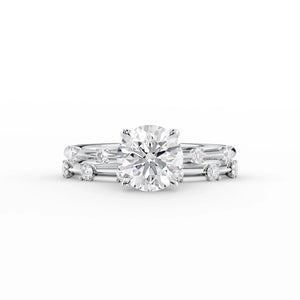 The Serena Set With A 2 Carat Round Lab Diamond