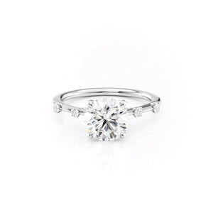 The Serena Set With A 2.5 Carat Round Moissanite