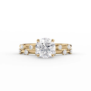 The Serena Set With A 1 Carat Round Moissanite