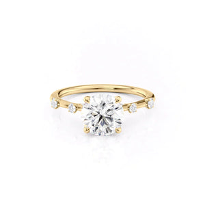 The Serena Set With A 2.5 Carat Round Lab Diamond